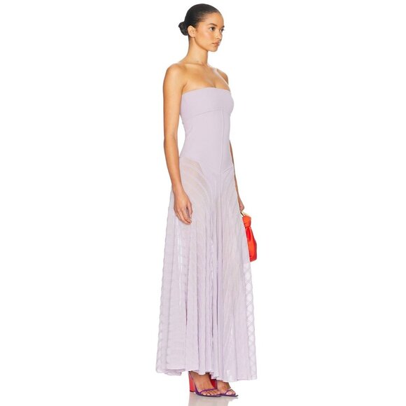 Helsa June Knit Bodysuit Dress in Lavender X-Large New Womens Maxi Gown - Picture 12 of 14